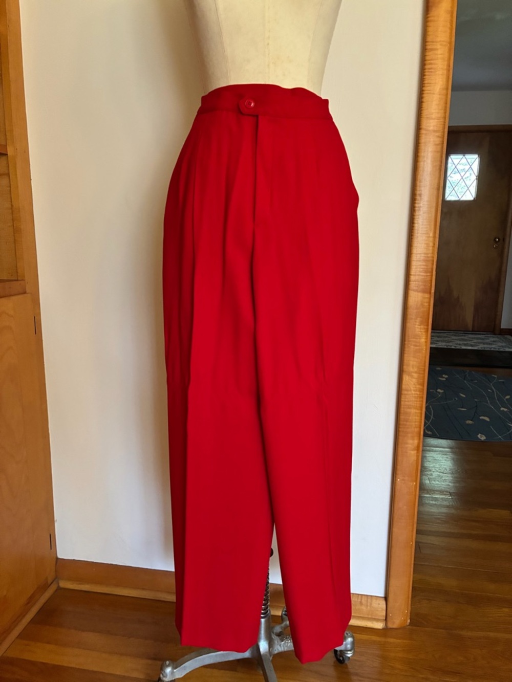 Kasper ASL Red 3 Piece Ensemble “Mad Men” Inspired Rayon Power Suit 60s Vibe - Picture 14 of 16